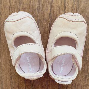 Stride Rite 2M baby girls Mary Jane shoes pink leather